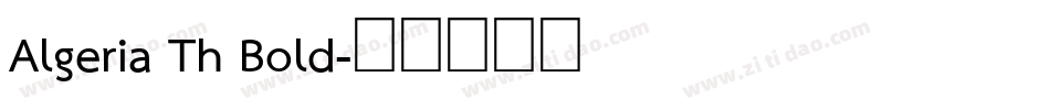 Algeria Th Bold字体转换
